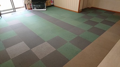 カーペット洗浄後