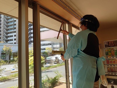 クリーニング模様